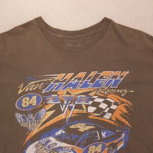 Van Halen Band Crew Neck Short Sleeve Graphic T-Shirt Adult Mens Size M Brown